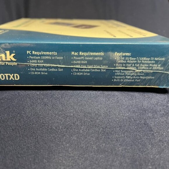 New D-Link CardBus Adapter 10/100 Fast Ethernet PC Card DFE-690TXD 32 Bit - Picture 7 of 7